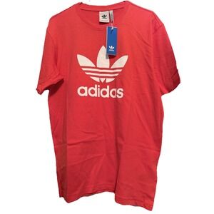 Adidas‎ Trefoil Tee Mens Coral Orange Short Sleeve Tee Shirt Medium NEW